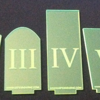 Set of 6 Customizable Lit Objective Markers - Numbered Set