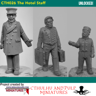 BG-CTH026 The Hotel Staff (3 models, 28mm, unpainted)