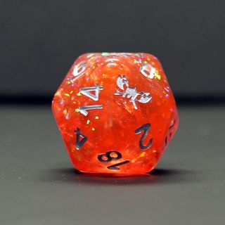 Andrar’s Fury Dice Set - Orange with Silver Numbering