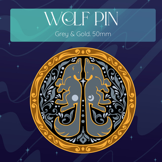 Wolf Pin Grey / Gold