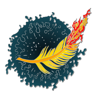 Anniversary Feather Enamel Pin