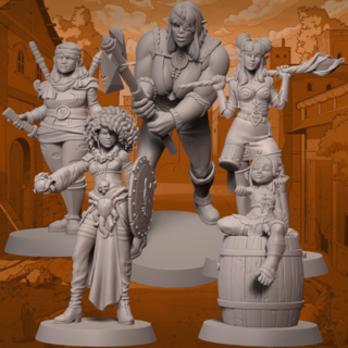 32MM Rat Queens Miniatures