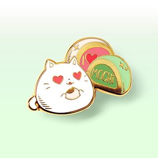 Enamel Pin I Love Mochi Cat