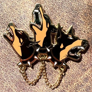 Cerberus- Deluxe Chained 2" Pin