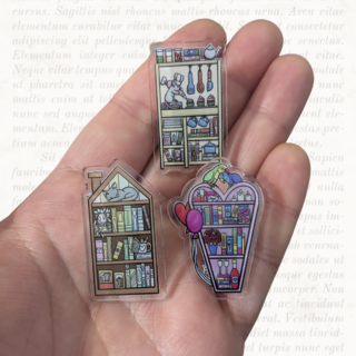 Bookcase Acrylic Pin