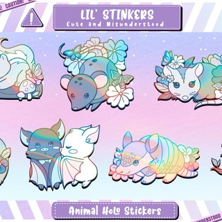 🐾Lil' Stinkers Holographic Sticker