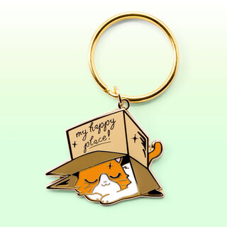 Keychain My Happy Place Box (British Shorthair Cat)