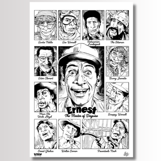 Master of Disguise Black & White Poster