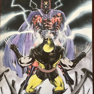 Magneto/Wolverine 11 x17 (colored)