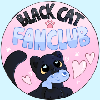 Black Cat Fanclub Button Pin