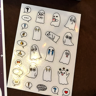 Ghost Emotes Mini Sticker Sheet