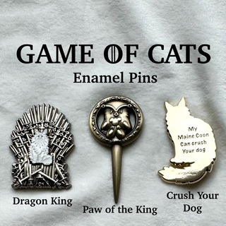 Game of Cats pins