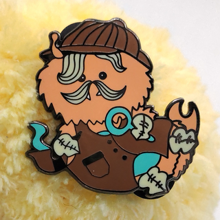 'Flufflock' Fluffypede Pin