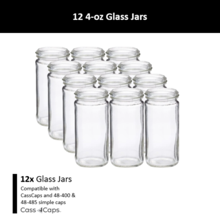12 4-ounce Spice Jars