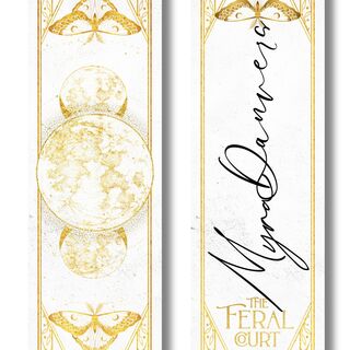 WHITE Deluxe 'The Feral Court' Foiled Bookmark
