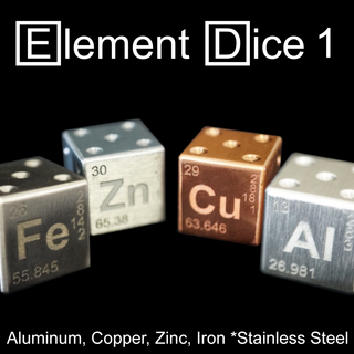 Element Dice 1: (Copper, Iron, Zinc, Aluminum)