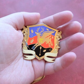 Past Heraldry Polyam Pie Peryton Pin