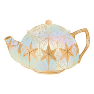 Crystal Teapot Enamel Pin