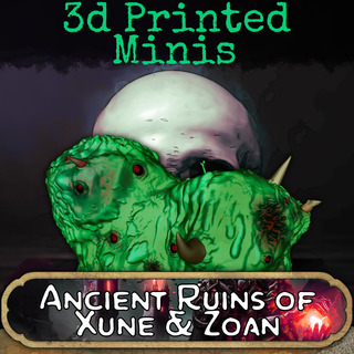 Printed Miniature Bosses - Ancient Ruins of Xune and Zoan