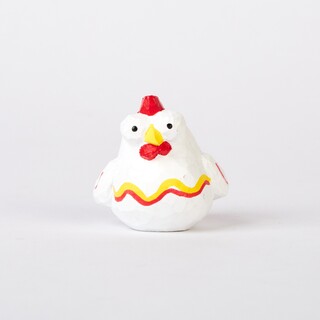 Fufu Carved Wooden Little Rooster Ready to Shine