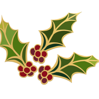 Holly leaf Mini Pin Set