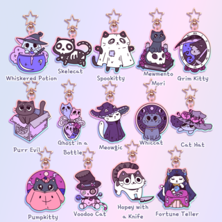 🔗🎃 Spooky Cats Keychains
