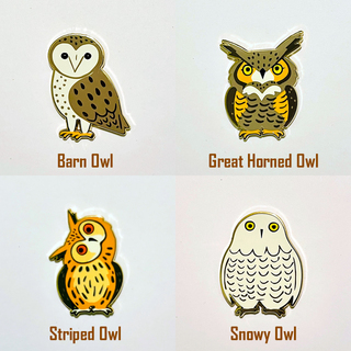 FORK - Owl 1.5" Enamel Pin (1)