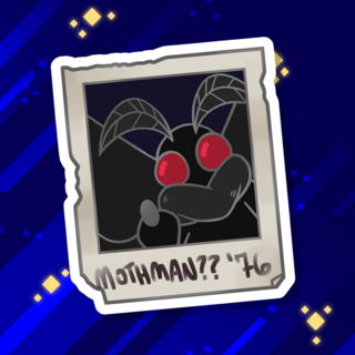 Mothman Polaroid Sticker