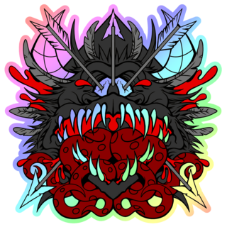 2.5 inch Holographic Snallygaster Vinyl Sticker