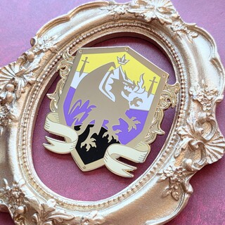 Past Heraldry Nonbinary Dragon Pin