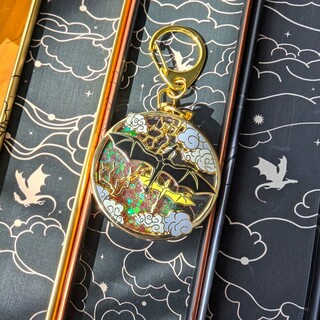 Fire Storm Fourth wing liquid center keychain