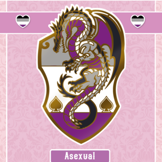 Asexual Dragon Hard Enamel Pin