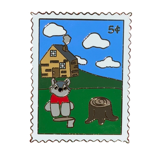Clyde the Wolf Stamp Pin