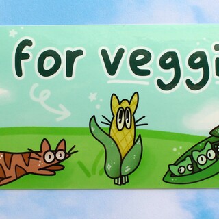 Veggie Cats Bumper Sticker
