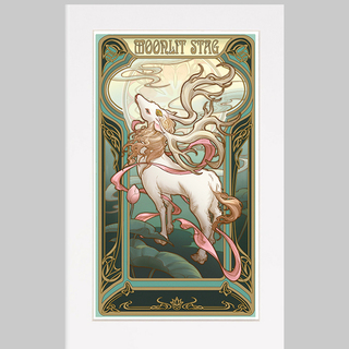 Moonlit Stag Giclee Art Print