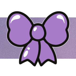 Purple Bow Mini Pin