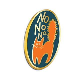 Pin | Just Say No - Angry Cat - Orange