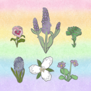 Queer Coded Flowers Mini Pin
