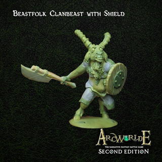 (Resin) Beastfolk Clanbeast with Shield