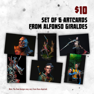 Six Artcards for Alfonso Giraldes
