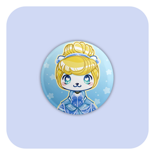 Nya Nya Neko Cinderella Badge Button