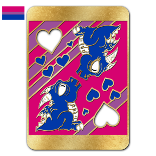 Pride Derpy Dragon Pin - Bisexual