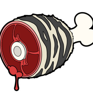 "MEAT!" PVC Rubber Keychain