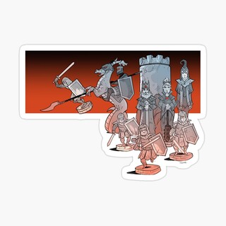 Swarm of Chessmen sticker