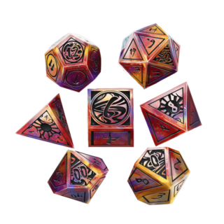 7 Dice Set  - Soaring Sunsparrow - Sharp Edged Resin