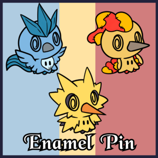 Legendary Bird Trio Enamel Pin