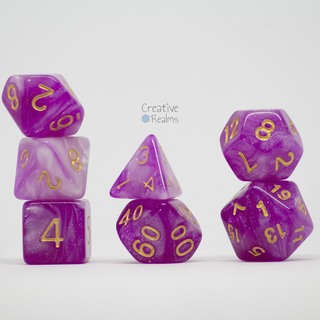 Dice Set Cotton Candy