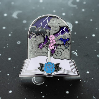 Fantasy Reader Pin - Black Nickel