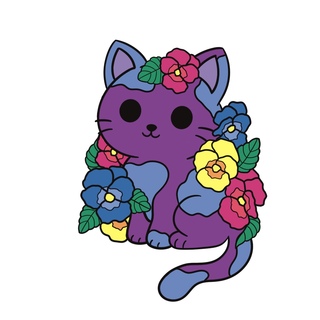 Pansy Kitty Pin