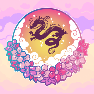 Eastern Dragon Skybound Silhouette Enamel Pin